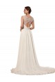 Outlet Elfenbein Etui Kapelle-schleppe Chiffon Brautkleider
